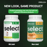 PEScience Select Vegan Protein, mezcla vegetal de guisante y arroz para un perfil de aminoácidos equilibrado.
