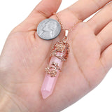 PESOENTH envuelta en flor de cobre dorado rosado, detalle artesanal