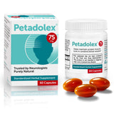 Petadolex: botella de cápsulas para posible apoyo frente a migrañas