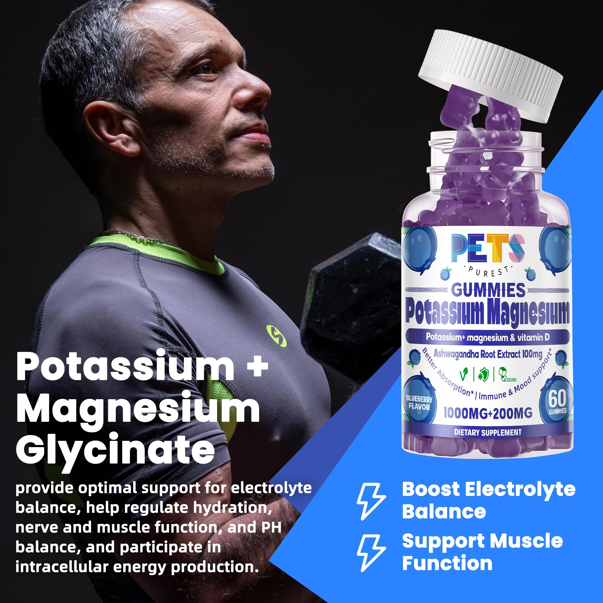 Gomitas de calcio y zinc de Pets Purest para apoyo nutricional diario.