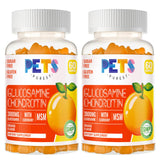 Gomitas Pets Purest Glucosamina con sabor naranja en envase, para apoyo diario de articulaciones