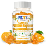 Pets Purest gomitas Potasio-Magnesio, enfoque naranja, sabor agradable para energía diaria.