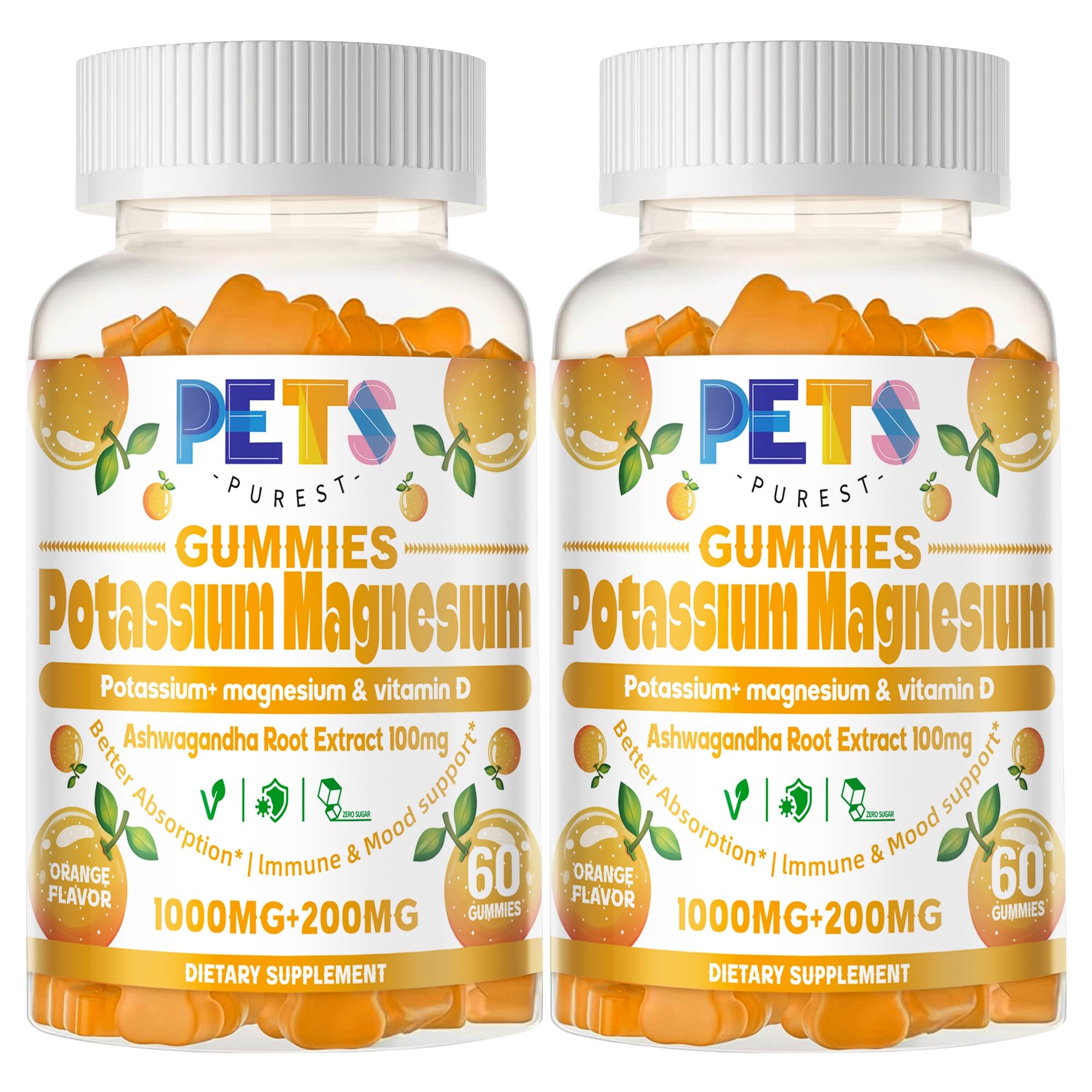 Pets Purest potasio y magnesio en frasco para equilibrio diario