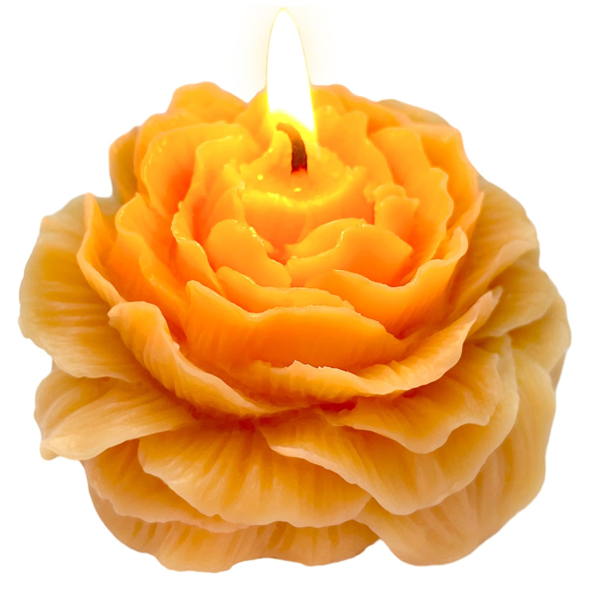 Peytanger vela en forma de peonía naranja con jazmín, aroma suave para relajación