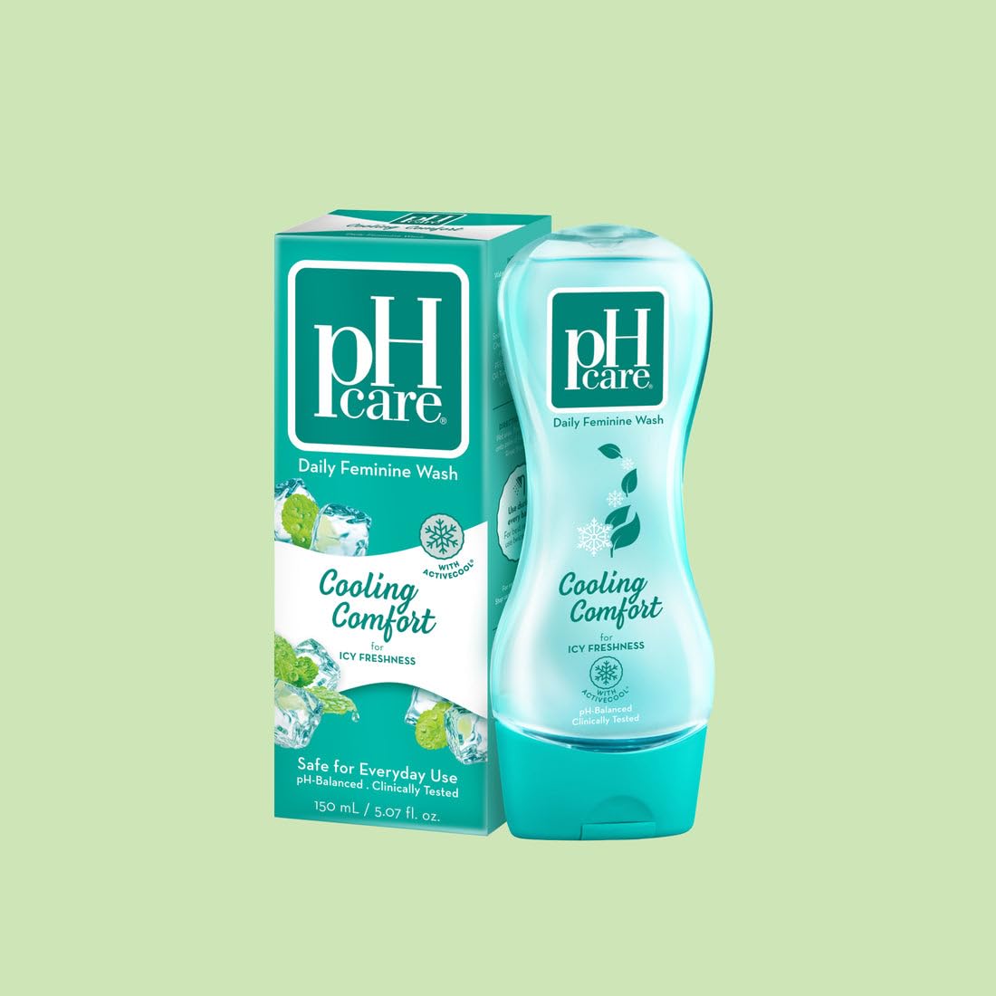 ph care efecto refrescante activado: sensación de frescura al limpiarse.