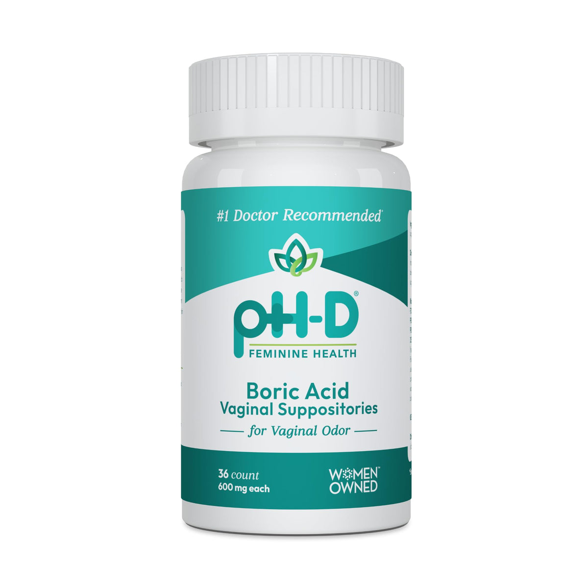 pH-D supositorios de borico 600 mg en caja, para cuidado íntimo seguro