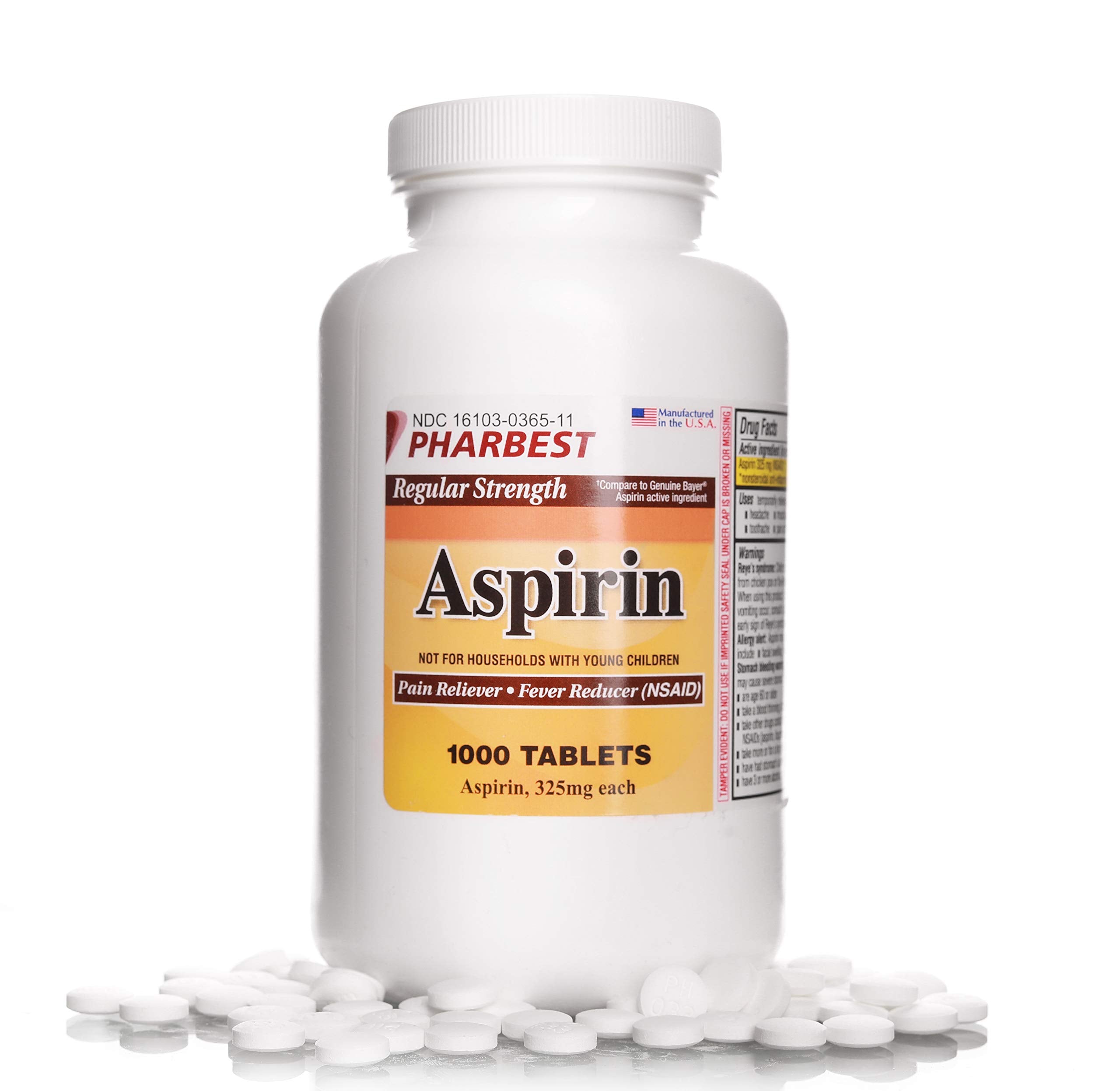 PHARBEST Aspirina 325 mg tableta: alivio diario para molestias leves