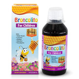 PHARMADEL Broncolito, bote de 8 oz, jarabe suave para niños.