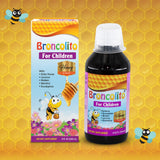 Mezcla de hierbas de Broncolito con saúco y regaliz para el bienestar infantil.