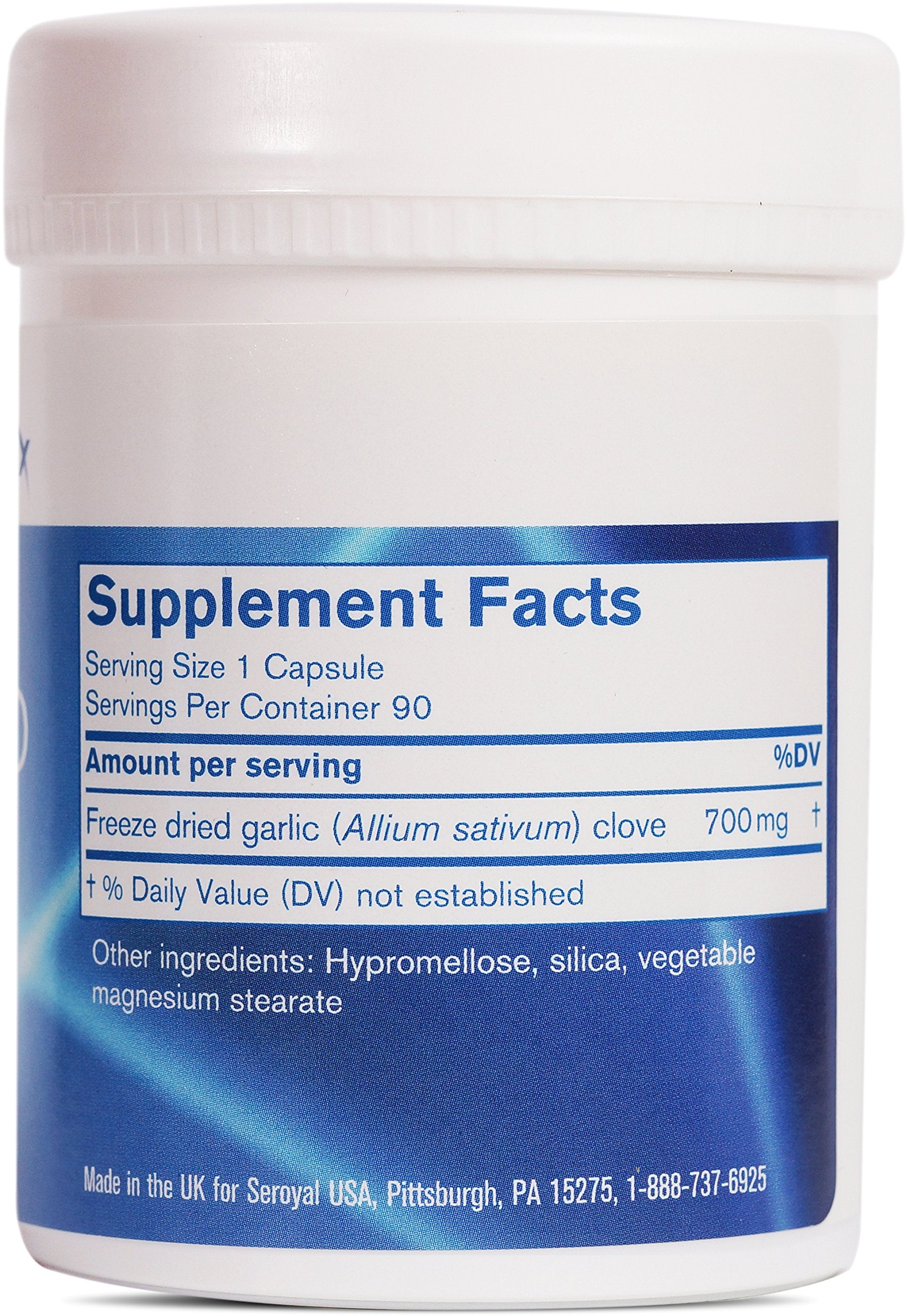 Pharmax ajo liofilizado en blister para uso diario y bienestar respiratorio.
