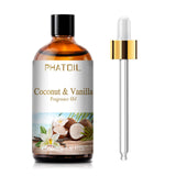 PHATOIL Coco-Vainilla: botella de vidrio protege la fragancia para aromaterapia duradera