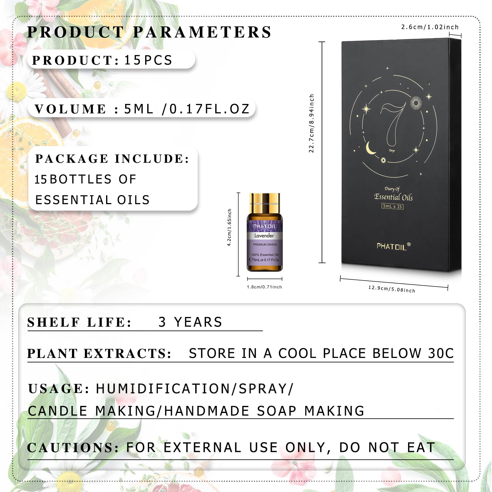 PHATOIL sandalo frasco: aroma cálido para meditaciones y relajación