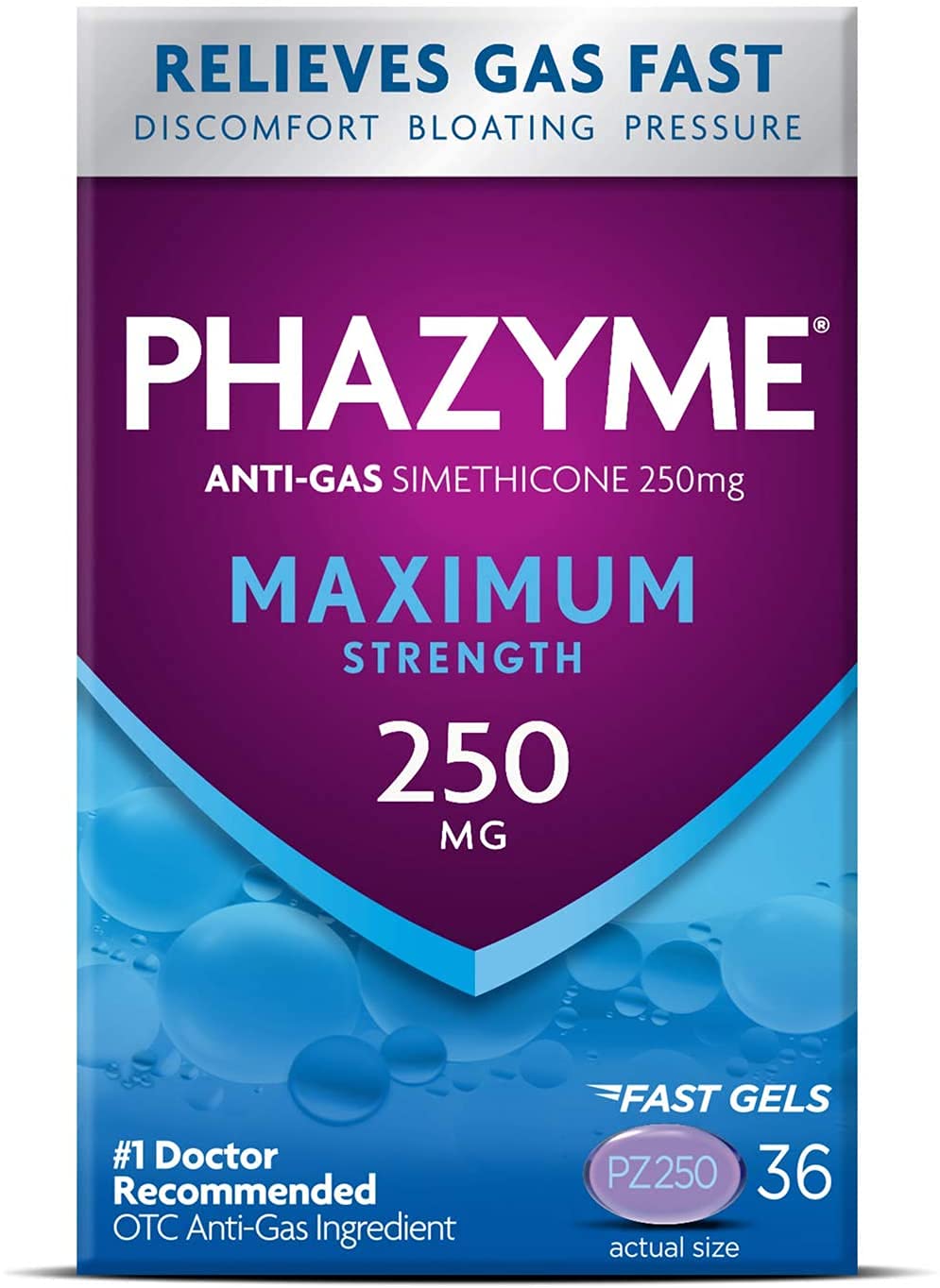 Phazyme: caja doble de paquetes para alivio rápido en casa