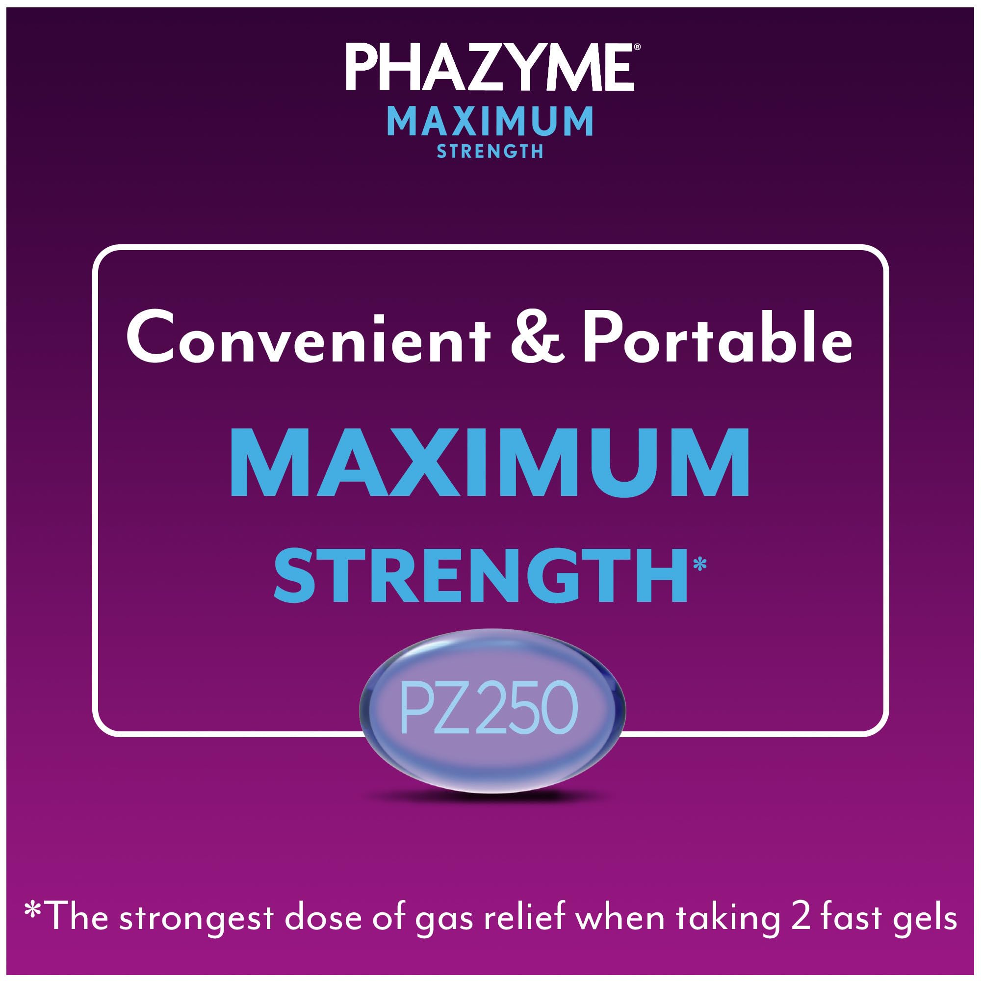 Dos geles rápidos de Phazyme ofrecen alivio inmediato.