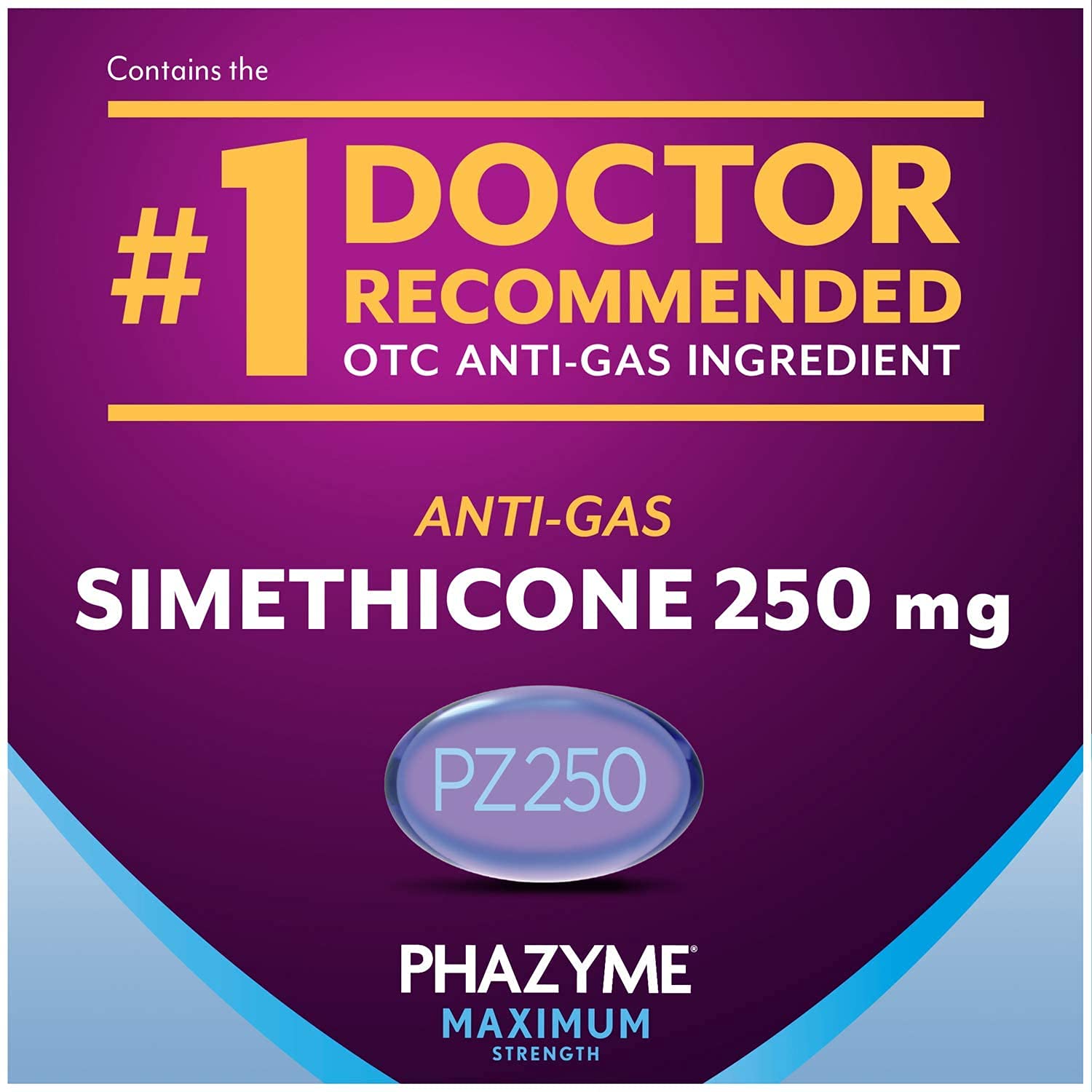 Phazyme dosis práctica masticable, lista para usar en cualquier momento