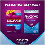 Phazyme envase con diseño ergonómico, fácil de transportar.