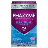 Phazyme Máxima Fuerza: caja de 36 cápsulas para alivio rápido del gas.