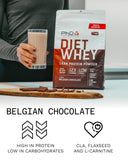 Detalles de ingredientes enduragrain y fibra en PhD Diet Whey