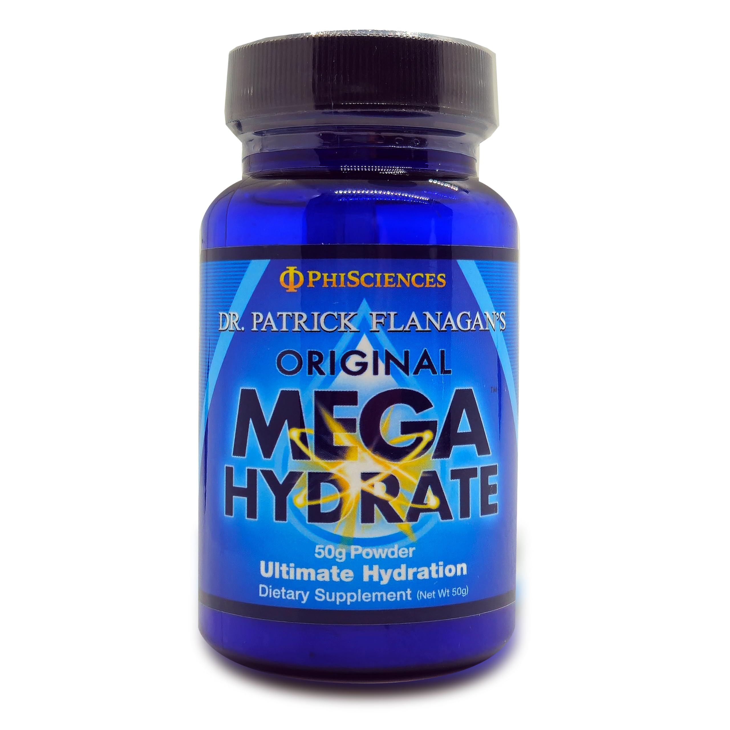 Phi Sciences Mega Hydrate Polvo 50g: mejora hidratación celular y antioxidante.