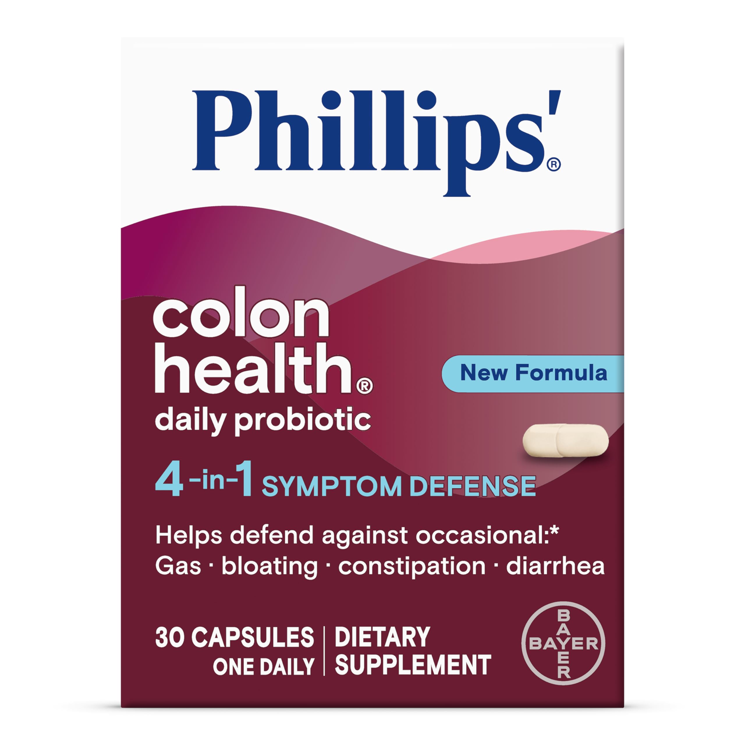 Phillips' Colon Health: botella de cápsulas probióticas para equilibrio digestivo