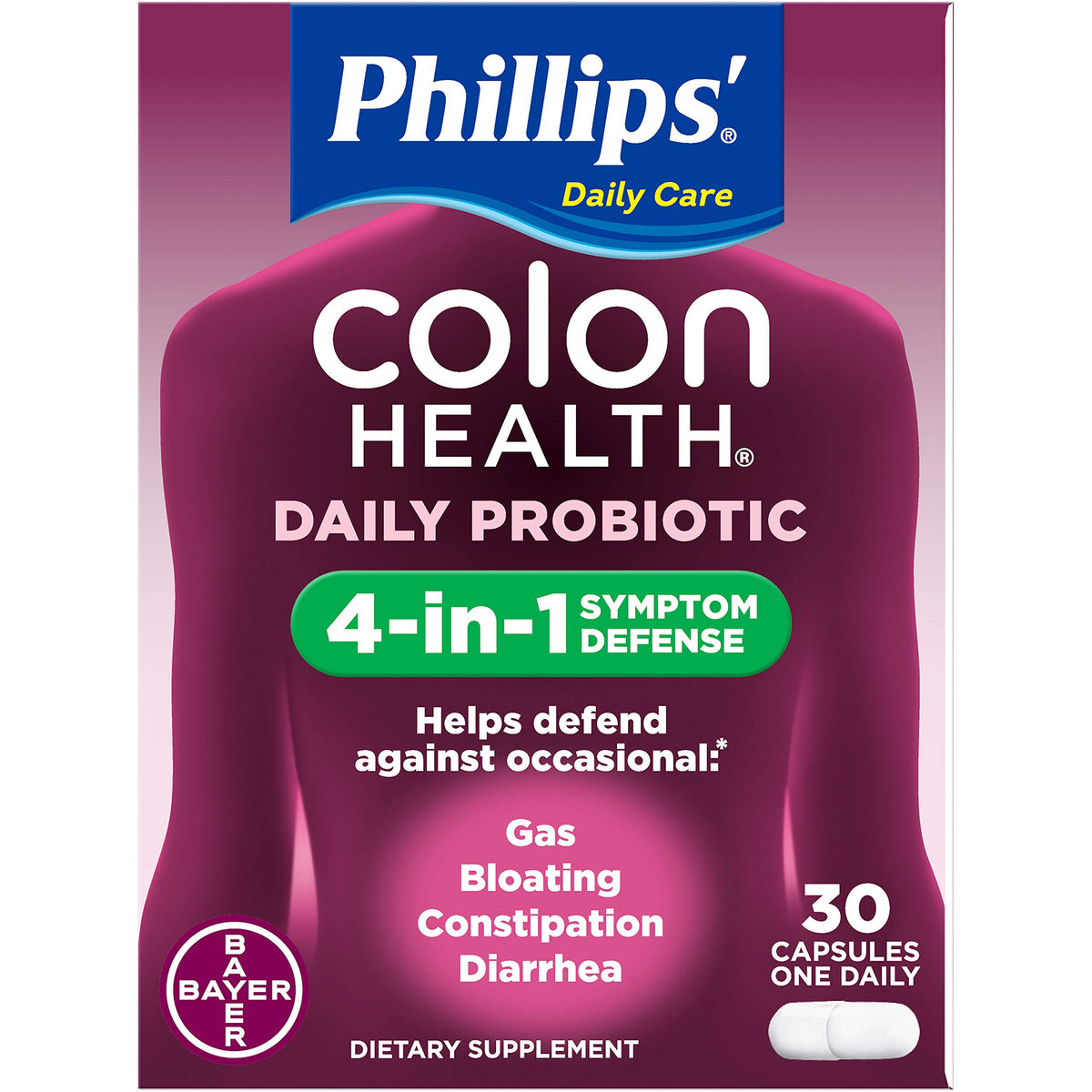 Phillips' Colon Health: empaque de 6 botes para la salud intestinal.