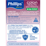 Phillips' Colon Health: etiqueta nutricional clara para entender el producto.