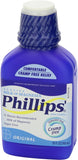 Etiqueta legible de Phillips' leche de magnesia, información clara y confiable.