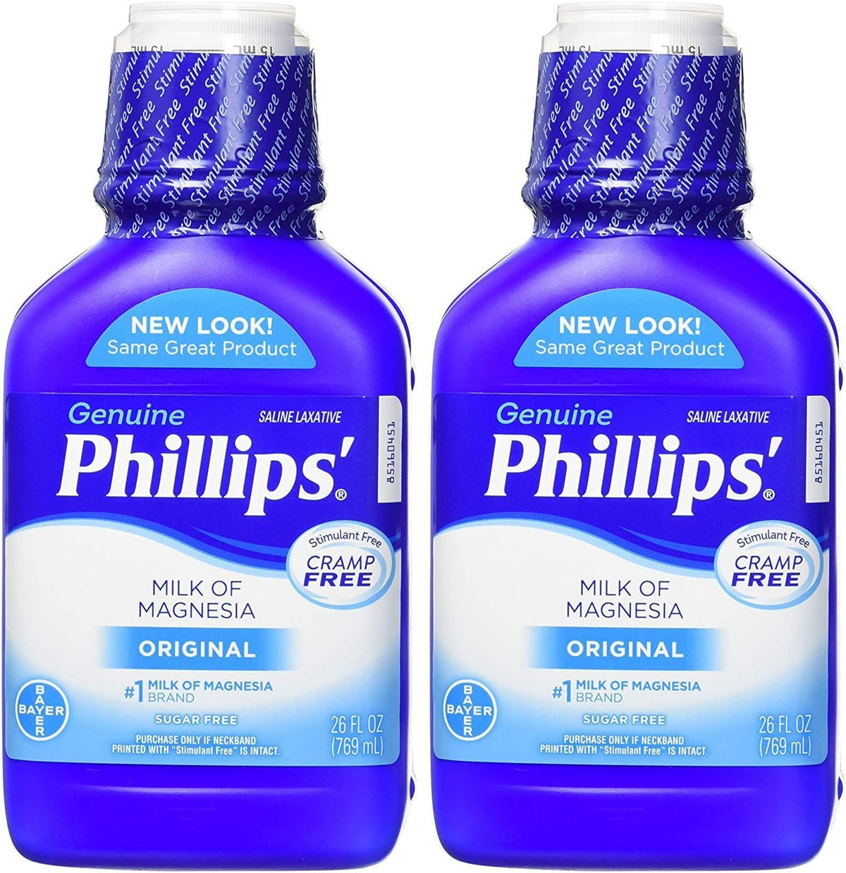 Phillips' leche de magnesia original en botella, alivio suave para estreñimiento ocasional.