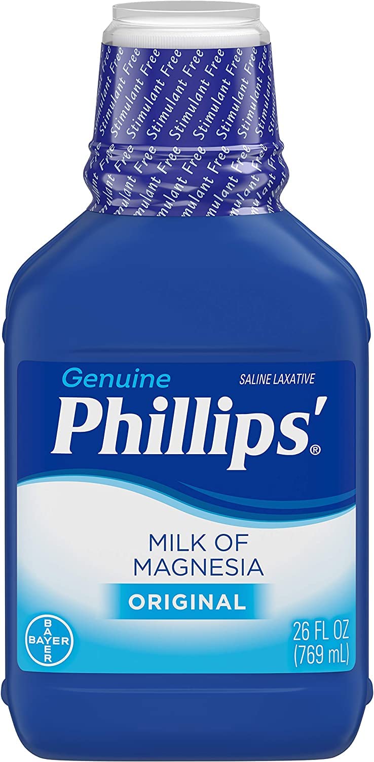 Phillips' Leche de Magnesia Original, botella de 26 oz, alivio suave para el estreñimiento ocasional.
