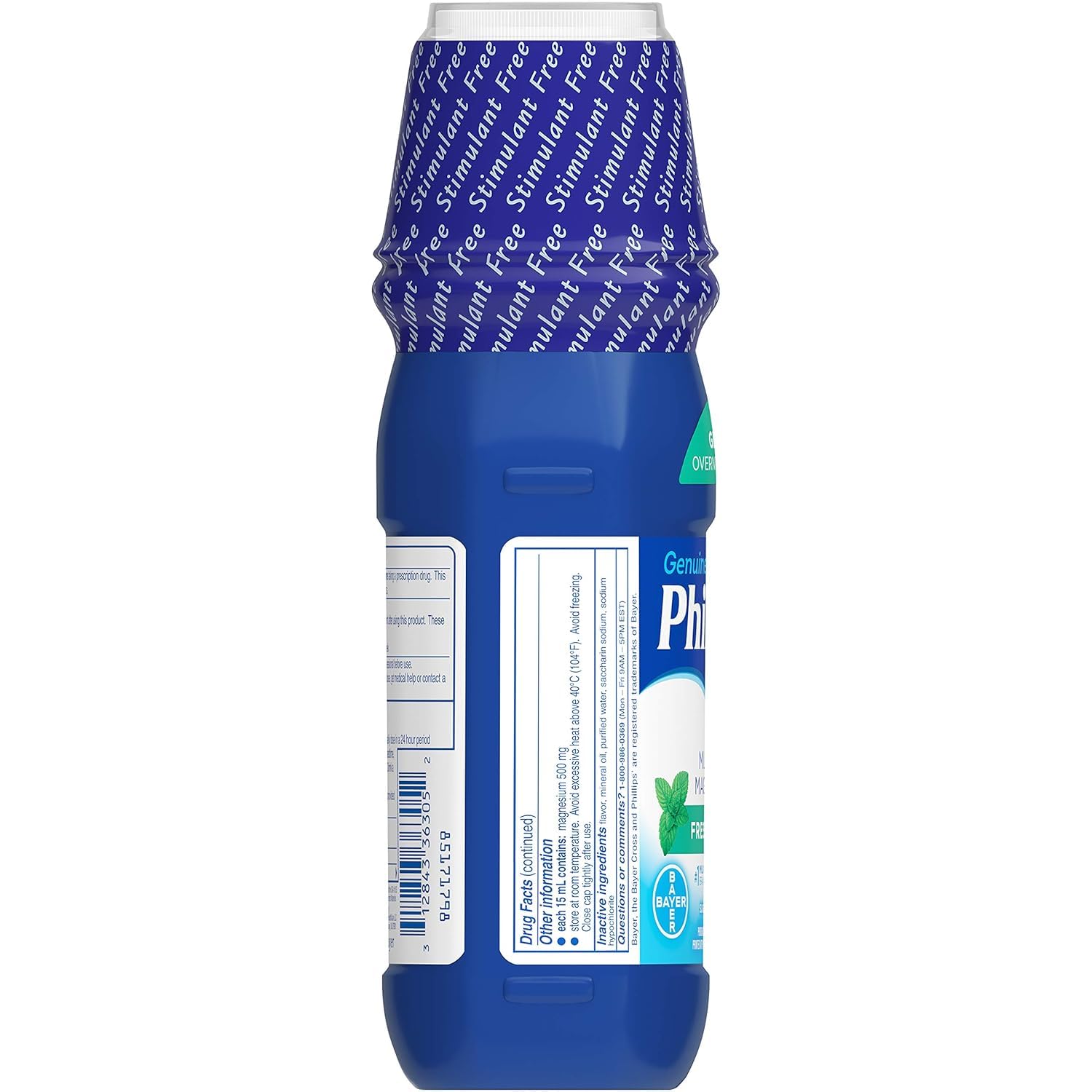 Phillips' Leche de Magnesia sabor menta fresca, experiencia agradable al beber.
