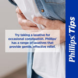 Phillips' Milk of Magnesia con hidróxido de magnesio, alivio nocturno suave sin estimulantes.