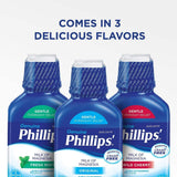 Paquete de 4 frascos de Phillips' Milk of Magnesia, opción conveniente para el hogar.