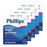 Phillips' suavizante de heces: geles líquidos en caja de 30, paquete 5 para uso conveniente.