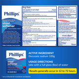 Phillips' suavizante de heces: caja interna con empaque compacto.