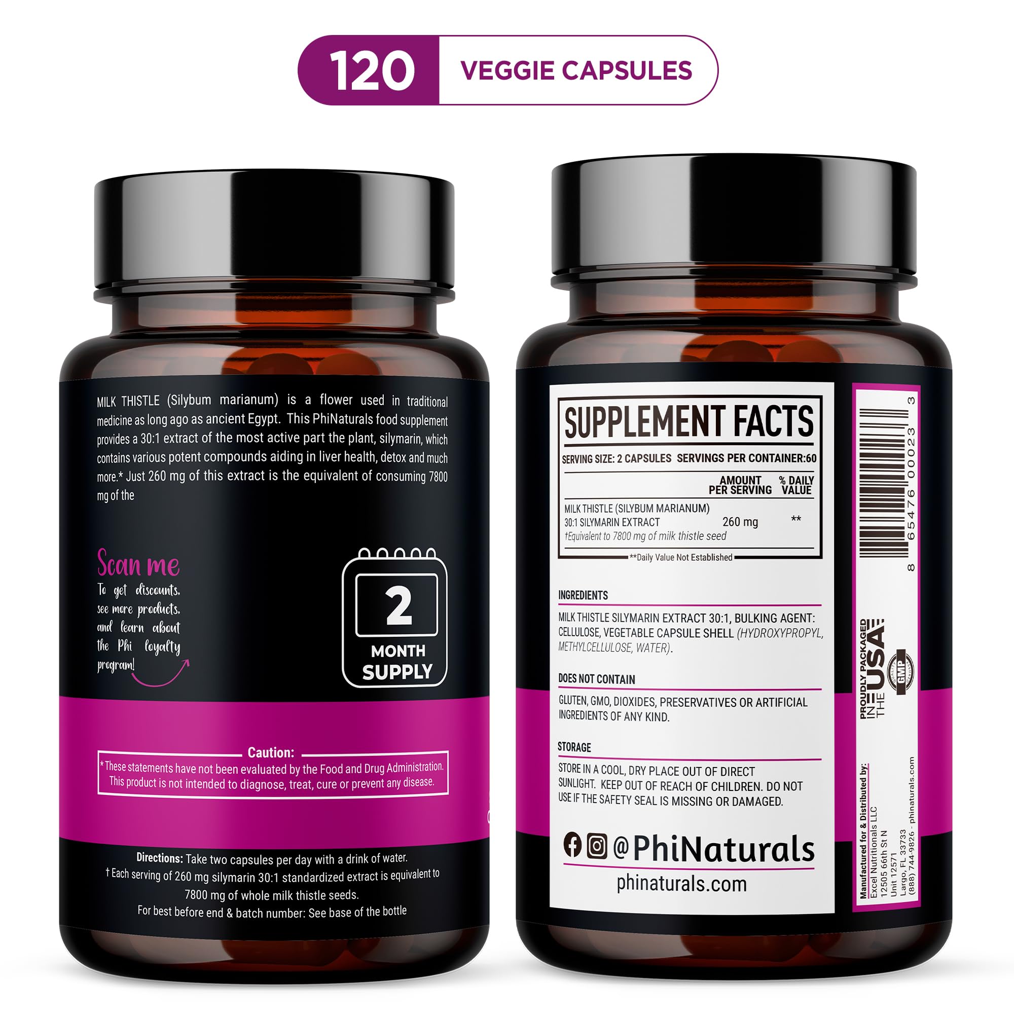 PhiNaturals etiqueta orgánica con información clara de ingredientes