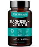PhiNaturals Magnesio Citrato en cápsulas veganas para uso diario.