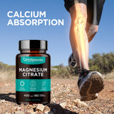 PhiNaturals Magnesio Citrato, cápsulas para absorción óptima y digestión suave.