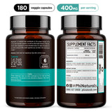 PhiNaturals Magnesio Citrato, cápsulas pequeñas, fáciles de tragar.