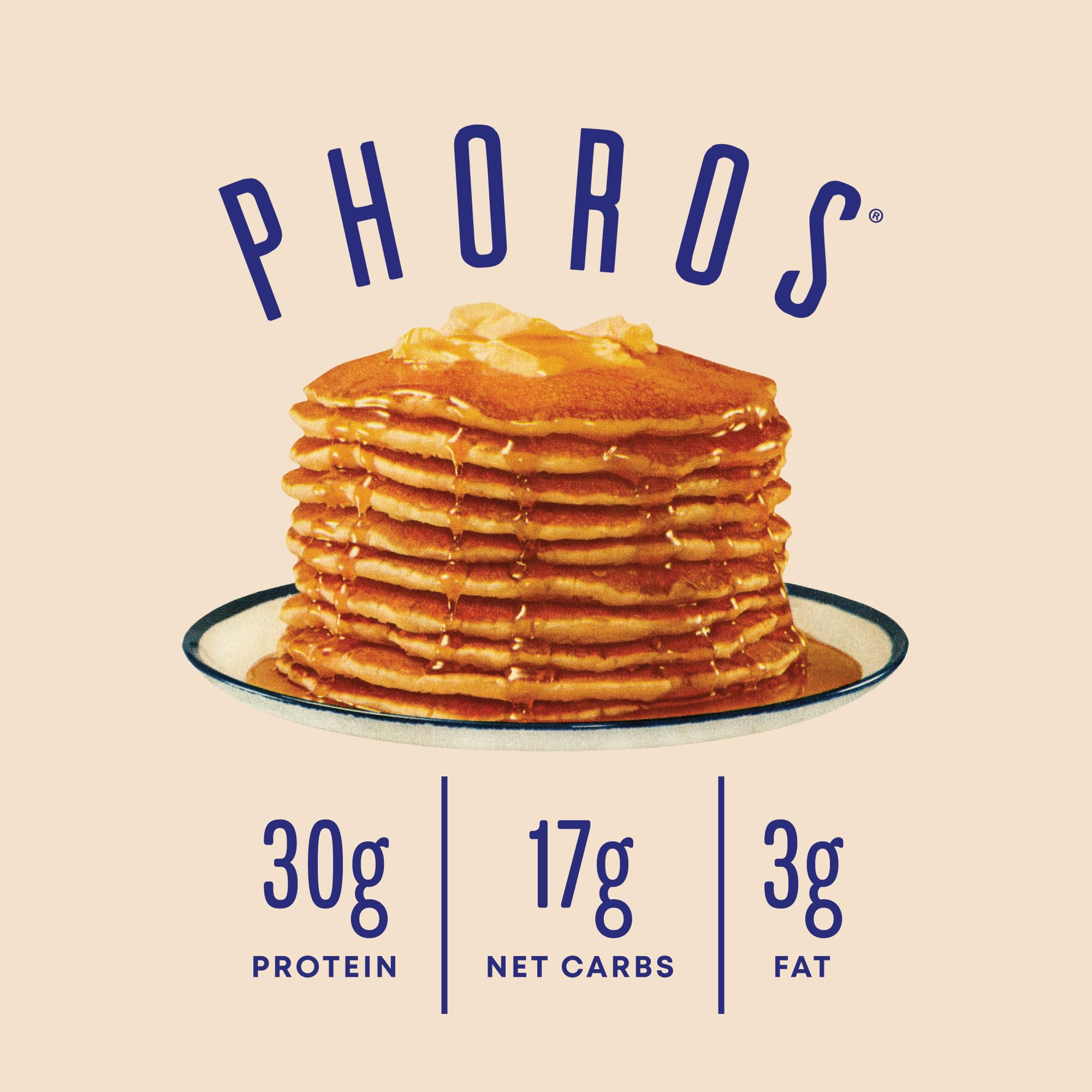 Phoros Nutrition: gofres proteicos con canela, plato listo para un desayuno diferente.