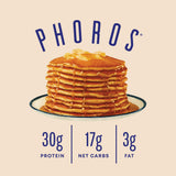Phoros Nutrition: gofres proteicos con canela, plato listo para un desayuno diferente.