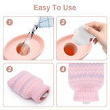 Funda tejida rosa Photken para un toque suave y calor uniforme.
