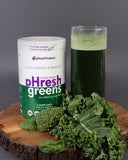 pHresh Greens etiqueta orgánica con ingredientes limpios