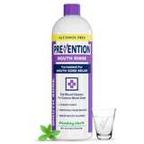 PHS Brands Prevention enjuague bucal vertiendo la botella para alivio rápido