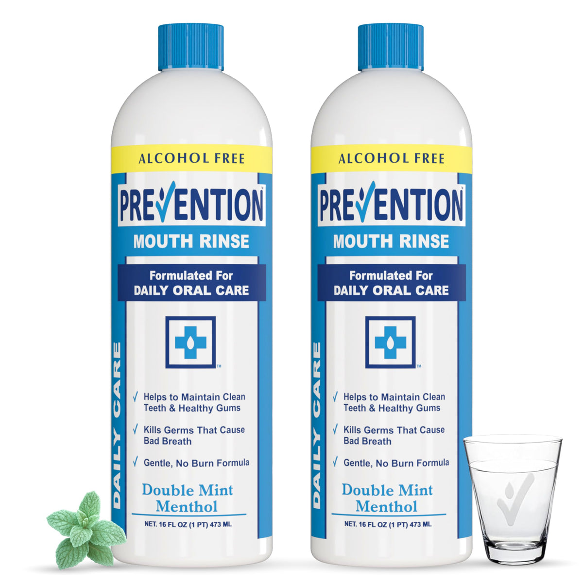 PHS Brands Prevention Daily Care enjuague bucal sin alcohol para uso diario, refrescante.