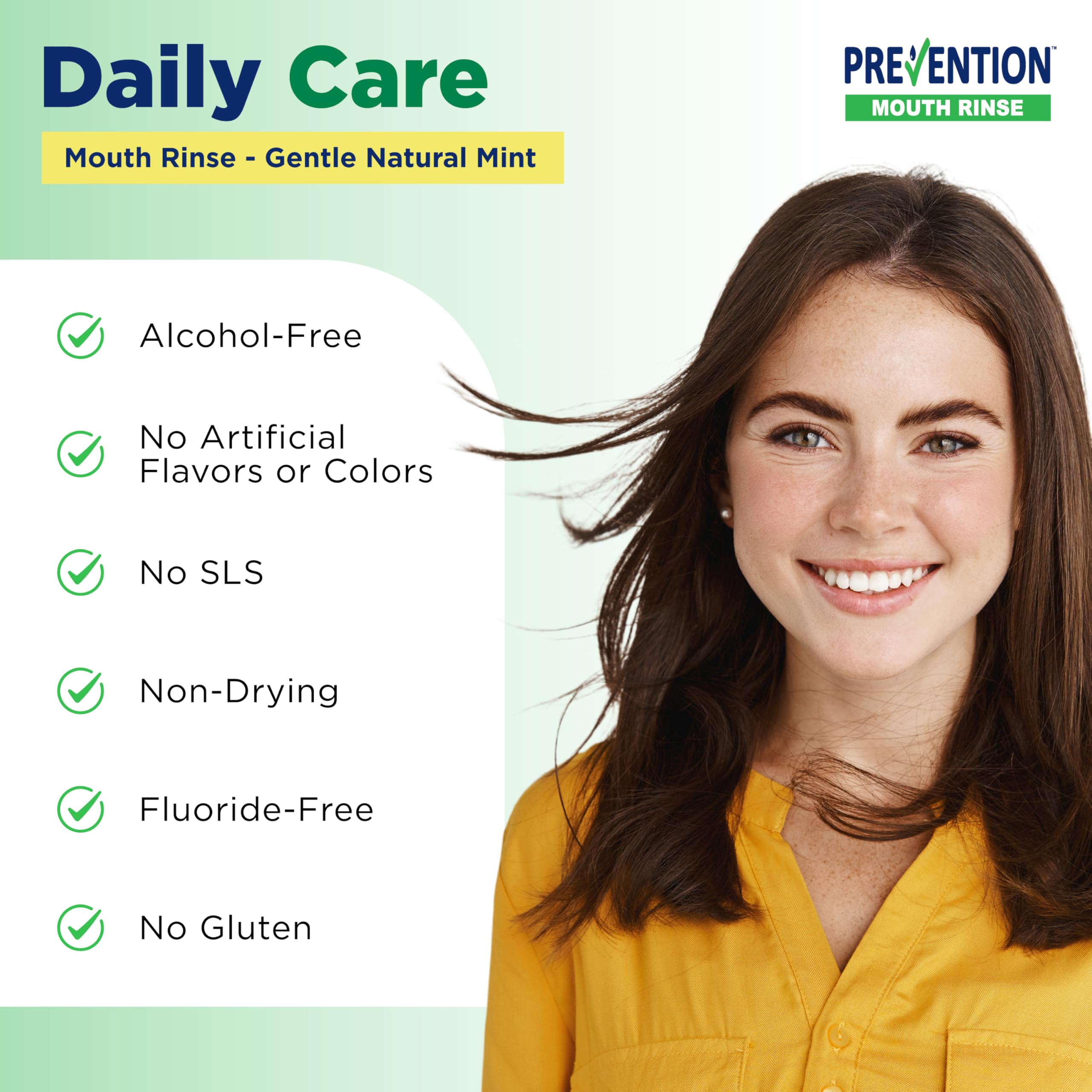PHS Brands Prevention Daily Care enjuague bucal blanqueamiento, mejora sonrisa.