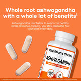 Physician's CHOICE Ashwagandha con pimienta negra mejora la absorción diaria.