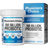 Physician's CHOICE 100 mil millones Pro bíotico, botella frontal, comodidad intestinal potencial