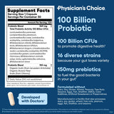 Physician's CHOICE 100 mil millones Probíotico, mezcla de 16 cepas para digestión diaria