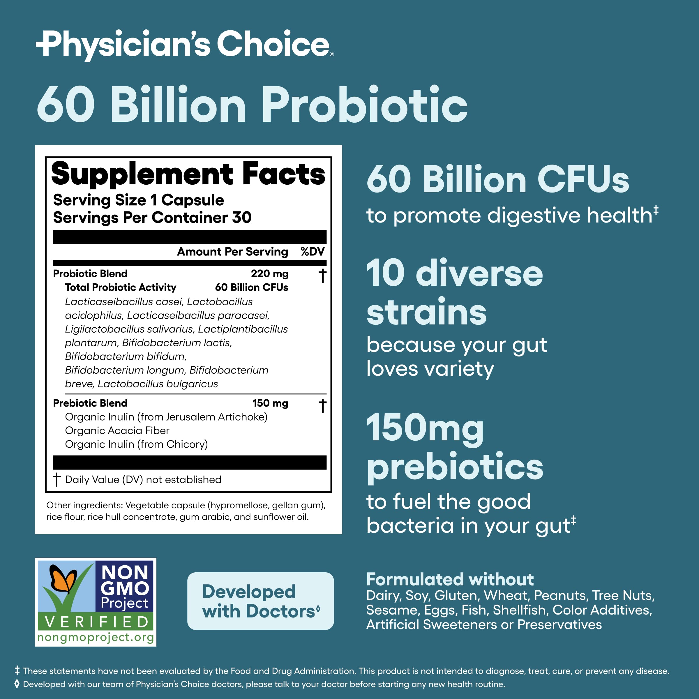 Physician's CHOICE: uso diario con agua para apoyar la rutina de salud intestinal