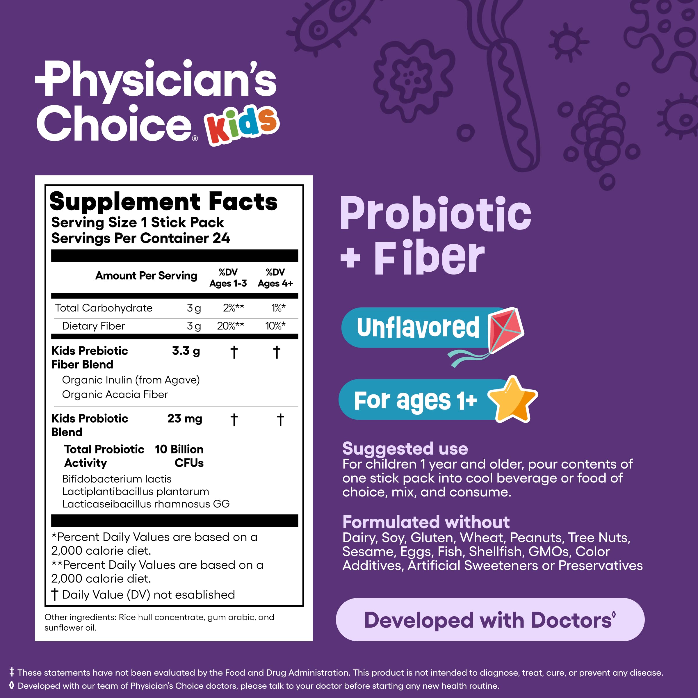 Physician's CHOICE, niños felices al apoyar digestión suave tras las comidas